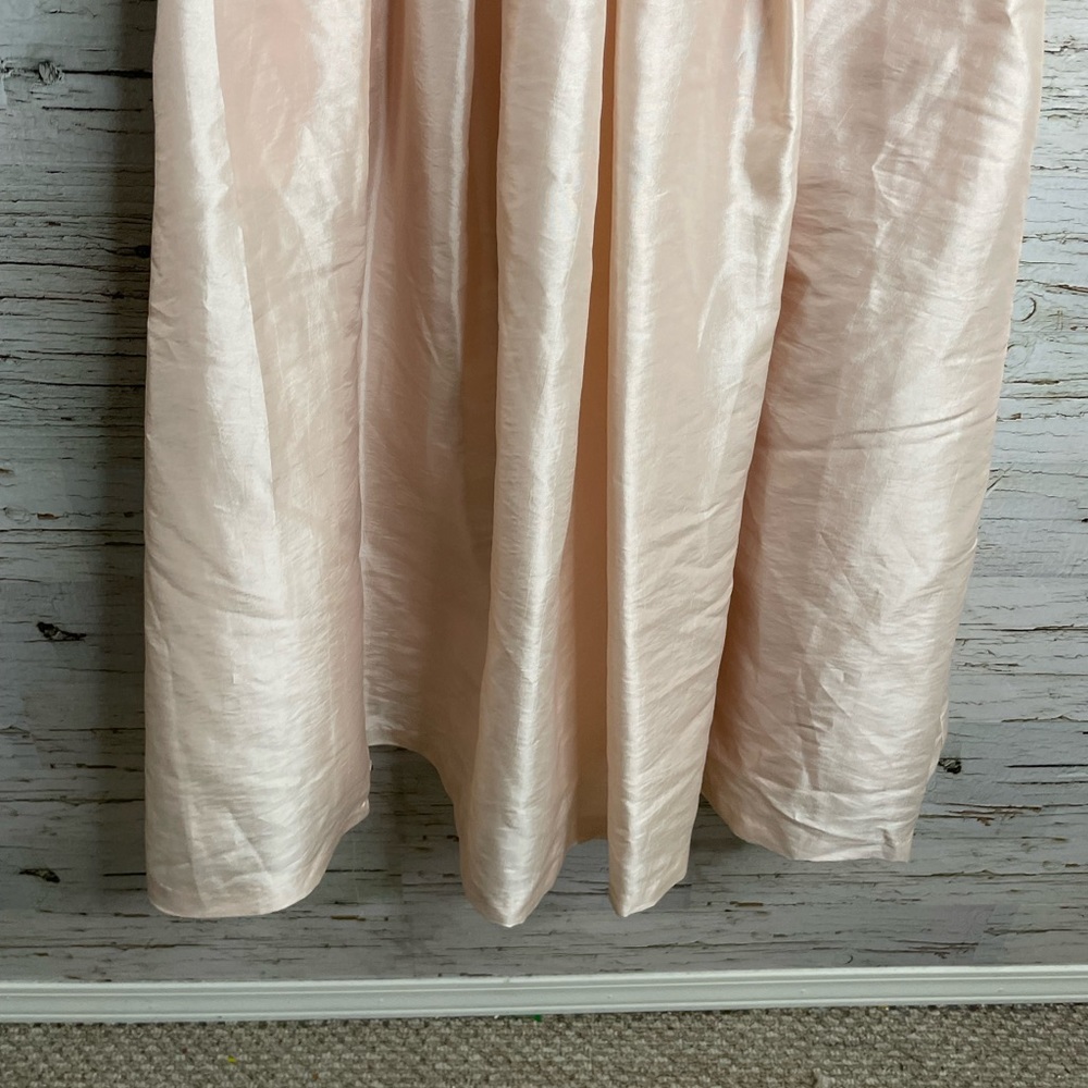 Eliza j pink lace long sleeve full dress with collar size 4 - Picture 2 of 14